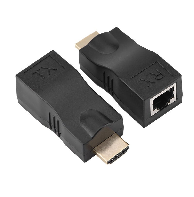 Zerone RJ45 to 1.4 Network Cable Extender, 30m Over Cat 5e/6 Ethernet LAN RJ45 Converter Repeater Support 3D 4K for HDTV STB - Image 1